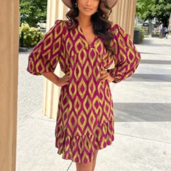 Aztec Jurk Chelby Paars Groen 16 Aztec Jurk Chelby Paars Groen -Mooie Stijl Verkoop Aztec Jurk Chelby Paars Groen 5 586x900 2