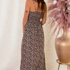 Bloemen Spaghetti Jurk Jacky -Mooie Stijl Verkoop Bloemen Spaghetti Jurk Jacky 4 586x900 1