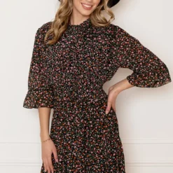 Bloemenprint Ruches Jurk Fenna