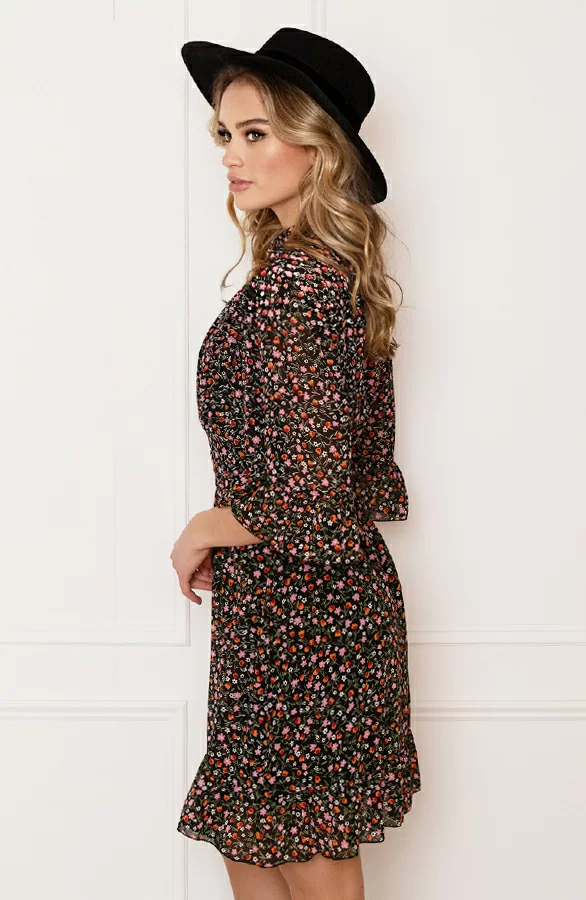 Bloemenprint Ruches Jurk Fenna 3 Bloemenprint Ruches Jurk Fenna - Afbeelding 3