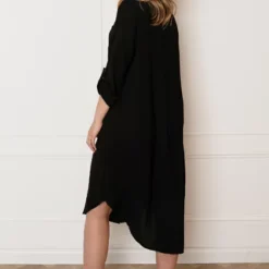 Blouse Jurk Sigrid Zwart -Mooie Stijl Verkoop Blouse Jurk Sigrid Zwart 4 586x900 1