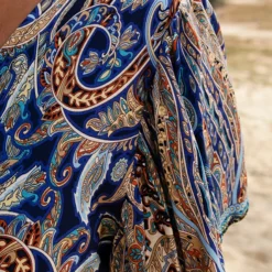 Bohemian Midi Jurk Aimee Kobalt -Mooie Stijl Verkoop Bohemian Midi Jurk Aimee Kobalt 1 586x900 1