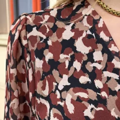 Dots Strik Jurk Vivian Choco 14 Dots Strik Jurk Vivian Choco -Mooie Stijl Verkoop DOTS STRIK JURK VIVIAN CHOCO 586x900 1