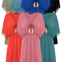 Deal V-hals Lurex Jurk Maris -Mooie Stijl Verkoop Deal V hals Lurex Jurk Maris 1 586x900 1