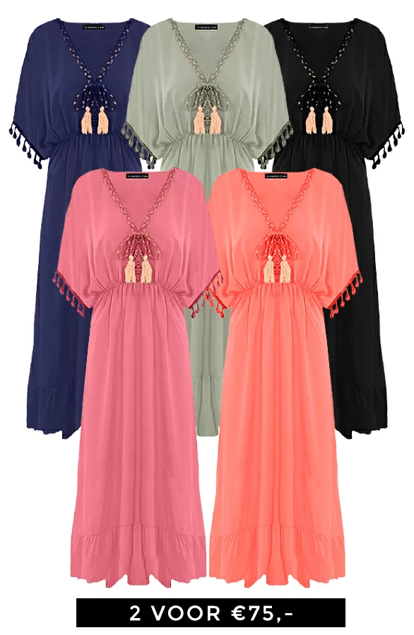 Deal V-hals Lurex Jurk Maxi Maris 7 Deal V-hals Lurex Jurk Maxi Maris - Afbeelding 7