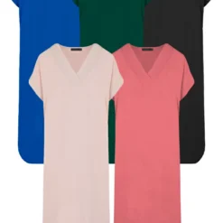 Deal V-hals Midi Jurk Lilly -Mooie Stijl Verkoop Deal V hals Midi Jurk Lilly 586x900 1