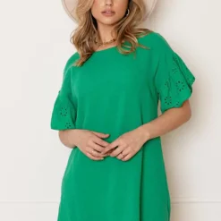 Detailed Katoenen Jurk Robin Bright Green