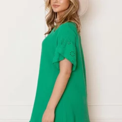 Detailed Katoenen Jurk Robin Bright Green -Mooie Stijl Verkoop Detailed Katoenen Jurk Robin Bright Green 3 586x900 1