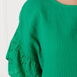 Detailed Katoenen Jurk Robin Bright Green -Mooie Stijl Verkoop Detailed Katoenen Jurk Robin Bright Green 5 586x900 1