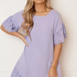 Detailed Katoenen Jurk Robin Lila