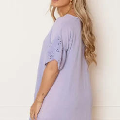 Detailed Katoenen Jurk Robin Lila -Mooie Stijl Verkoop Detailed Katoenen Jurk Robin Lila 3 586x900 1