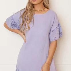 Detailed Katoenen Jurk Robin Lila -Mooie Stijl Verkoop Detailed Katoenen Jurk Robin Lila 4 586x900 1