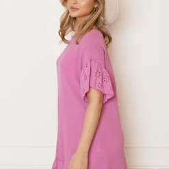 Detailed Katoenen Jurk Robin Roze -Mooie Stijl Verkoop Detailed Katoenen Jurk Robin Roze 4 586x900 1