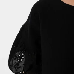 Detailed Katoenen Jurk Robin Zwart -Mooie Stijl Verkoop Detailed Katoenen Jurk Robin Zwart close 586x900 1