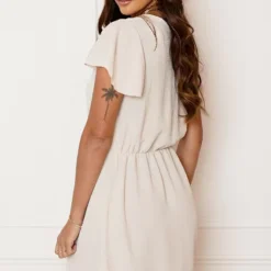 Detailed Strik Jurk Kensi Beige -Mooie Stijl Verkoop Detailed Strik Jurk Kensi Beige 1 586x900 2