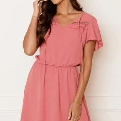 Detailed Strik Jurk Kensi Dust Roze 12 Detailed Strik Jurk Kensi Dust Roze -Mooie Stijl Verkoop Detailed Strik Jurk Kensi Dust Roze 5 586x900 1