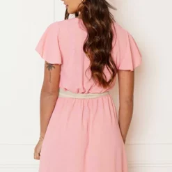 Detailed Strik Jurk Kensi Soft Pink -Mooie Stijl Verkoop Detailed Strik Jurk Kensi Soft Pink 3 586x900 1