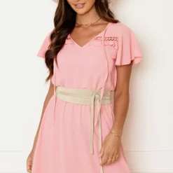 Detailed Strik Jurk Kensi Soft Pink -Mooie Stijl Verkoop Detailed Strik Jurk Kensi Soft Pink 6 586x900 2