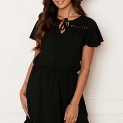 Detailed Strik Jurk Kensi Zwart