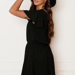 Detailed Strik Jurk Kensi Zwart -Mooie Stijl Verkoop Detailed Strik Jurk Kensi Zwart 3 586x900 1