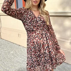 Dots Strik Jurk Vivian Choco 13 Dots Strik Jurk Vivian Choco -Mooie Stijl Verkoop Dots Strik Jurk Vivian Choco 2 586x900 1