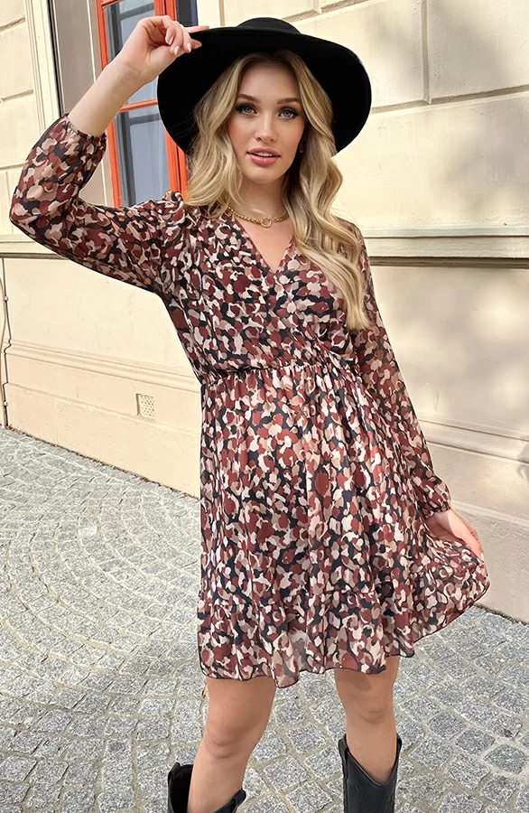 Dots Strik Jurk Vivian Choco 6 Dots Strik Jurk Vivian Choco - Afbeelding 6