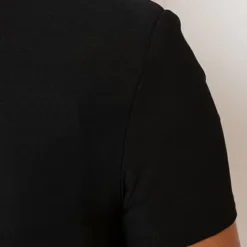 Gedrapeerde Col Jurk Noor Zwart -Mooie Stijl Verkoop Gedrapeerde Col Jurk Noor Zwart 7 586x900 1