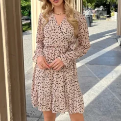 Hartjes Strik Jurk Vivian Beige