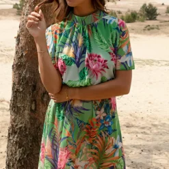 Jurk Met Jungleprint Yulin Multicolor 14 Jurk Met Jungleprint Yulin Multicolor -Mooie Stijl Verkoop Jurk Met Jungleprint Yulin Mutlicolor 4 586x900 1
