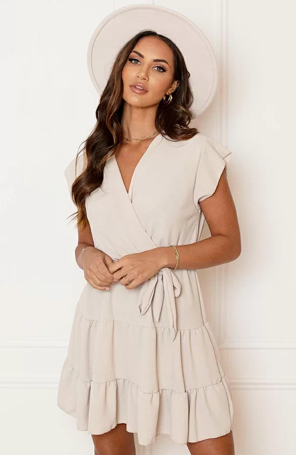 Laagjes Jurk Lexy Beige 8 Laagjes Jurk Lexy Beige - Afbeelding 8