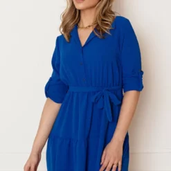 Laagjes Strik Jurk Rina Kobalt 12 Laagjes Strik Jurk Rina Kobalt -Mooie Stijl Verkoop Laagjes Strik Jurk Rina Kobalt 2 586x900 1