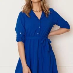 Laagjes Strik Jurk Rina Kobalt 18 Laagjes Strik Jurk Rina Kobalt -Mooie Stijl Verkoop Laagjes Strik Jurk Rina Kobalt 3 586x900 2