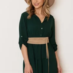 Laagjes Strik Jurk Rina Smaragd -Mooie Stijl Verkoop Laagjes Strik Jurk Rina Smaragd 4 586x900 1