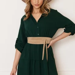 Laagjes Strik Jurk Rina Smaragd -Mooie Stijl Verkoop Laagjes Strik Jurk Rina Smaragd 5 586x900 2