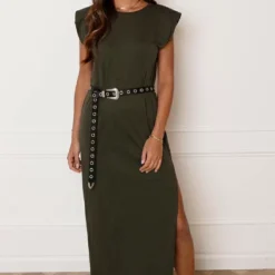 Lange Jurk Met Split Marit Army -Mooie Stijl Verkoop Lange Jurk Met Split Marit Army 4 586x900 2