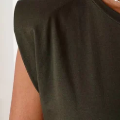 Lange Jurk Met Split Marit Army -Mooie Stijl Verkoop Lange Jurk Met Split Marit Army 5 586x900 1