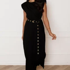 Lange Jurk Met Split Marit Zwart 14 Lange Jurk Met Split Marit Zwart -Mooie Stijl Verkoop Lange Jurk Met Split Marit Zwart 3 586x900 1