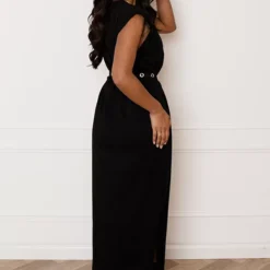 Lange Jurk Met Split Marit Zwart 13 Lange Jurk Met Split Marit Zwart -Mooie Stijl Verkoop Lange Jurk Met Split Marit Zwart 7 586x900 1