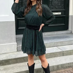 Limited Print Jurk Yade Smaragd -Mooie Stijl Verkoop Limited Print Jurk Yade Smaragd 1 586x900 1