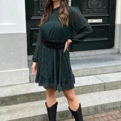 Limited Print Jurk Yade Smaragd -Mooie Stijl Verkoop Limited Print Jurk Yade Smaragd 6 586x900 1