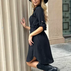 Lucy Jurk Zwart -Mooie Stijl Verkoop Lucy Jurk Zwart 2 586x900 1 scaled