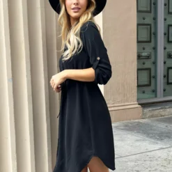 Lucy Jurk Zwart -Mooie Stijl Verkoop Lucy Jurk Zwart 4 586x900 1 scaled