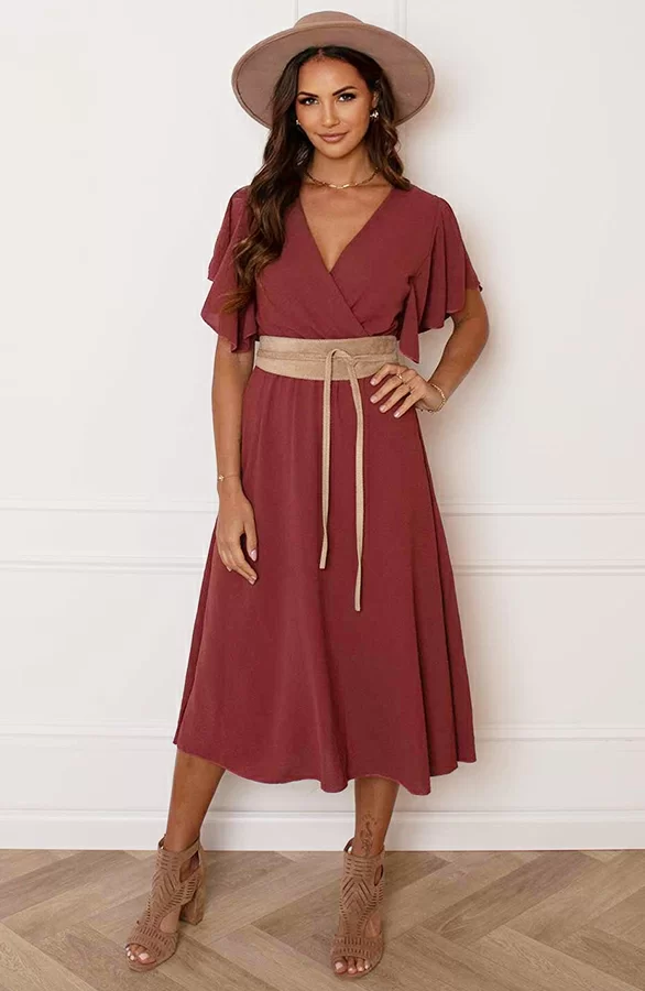 Midi Jurk Nikkie Dust Roze 3 Midi Jurk Nikkie Dust Roze - Afbeelding 3