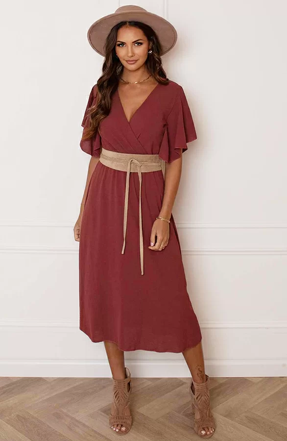 Midi Jurk Nikkie Dust Roze 2 Midi Jurk Nikkie Dust Roze - Afbeelding 2