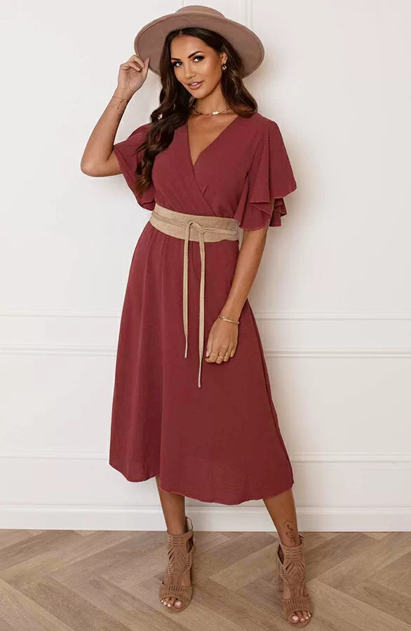 Midi Jurk Nikkie Dust Roze 1 Midi Jurk Nikkie Dust Roze