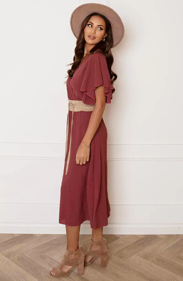 Midi Jurk Nikkie Dust Roze 4 Midi Jurk Nikkie Dust Roze - Afbeelding 4