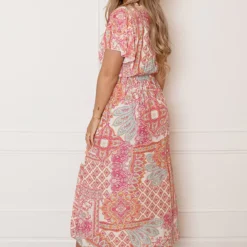 Maxi Ibiza Jurk Else Fuchsia -Mooie Stijl Verkoop Maxi Ibiza Jurk Else Fuchsia 1 586x900 2