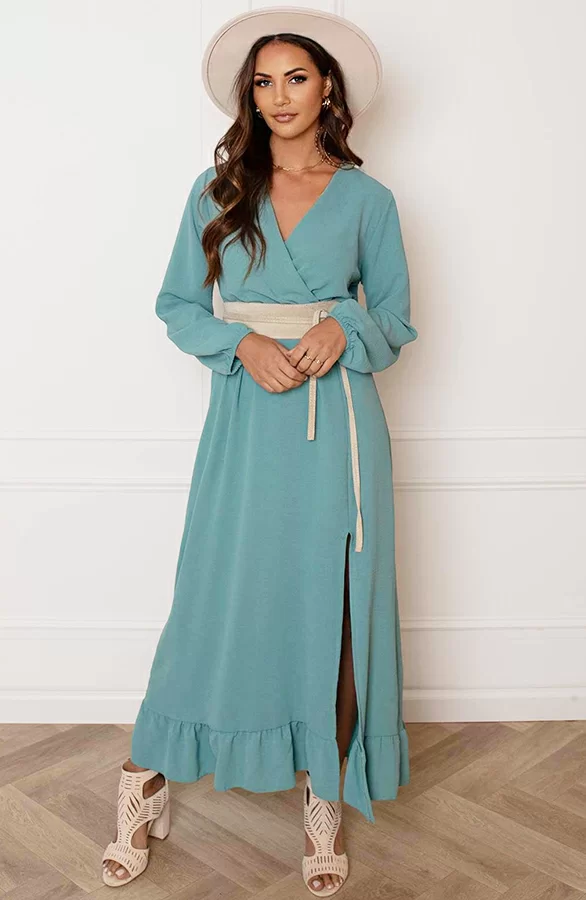 Maxi Strik Jurk Elize Mint 1 Maxi Strik Jurk Elize Mint