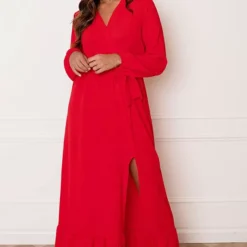 Maxi Strik Jurk Elize Rood -Mooie Stijl Verkoop Maxi Strik Jurk Elize Rood 1 586x900 2