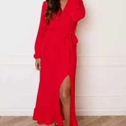 Maxi Strik Jurk Elize Rood -Mooie Stijl Verkoop Maxi Strik Jurk Elize Rood 5 586x900 2